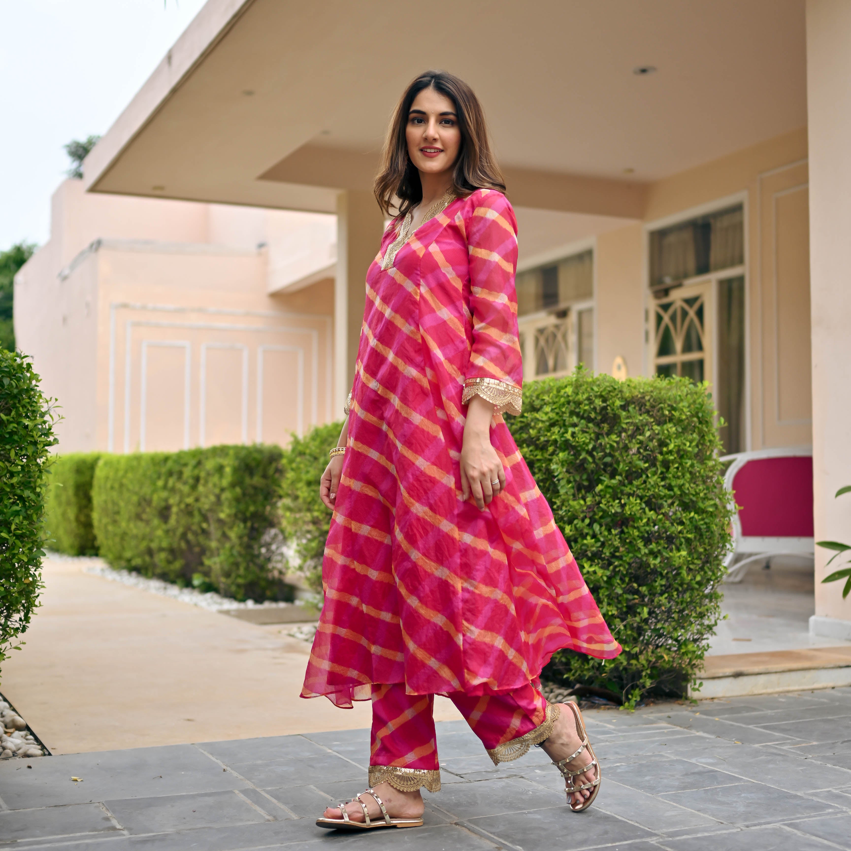 Jaipuri Floral print Stitched Cotton pant suit with cotton dupatta |  Kiran's Boutique